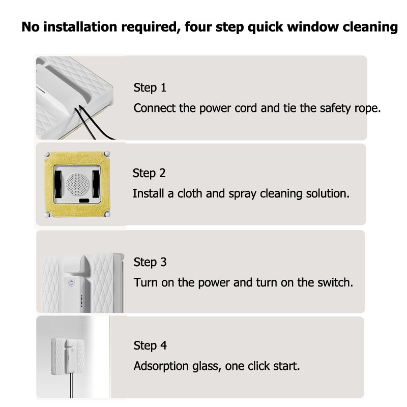 Smart Anti-fall Strong Adsorption Automatic Cleaning Tool Home Window Cleaner