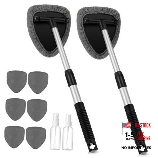 Gray Windshield Cleaner Tool for Car Window Cleaning – 10 Pcs