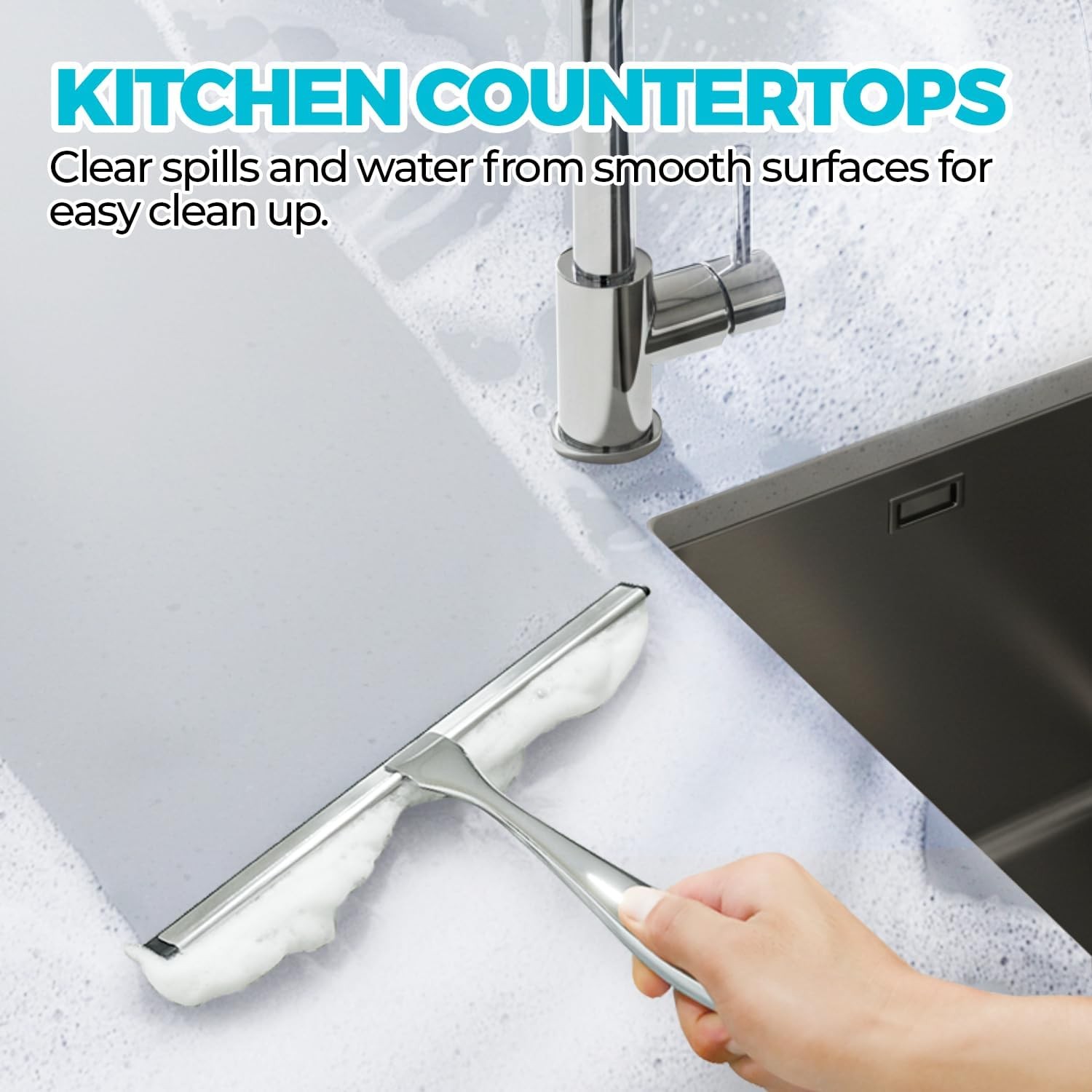2PACK Shower Squeegee Glass Doors Squeegee Shower Glass，All-Purpose Tile Walls