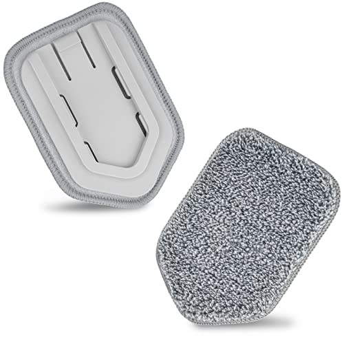 2 Pack Baseboard Brush Refill Replacement Head Microfiber Cloth Gray/White