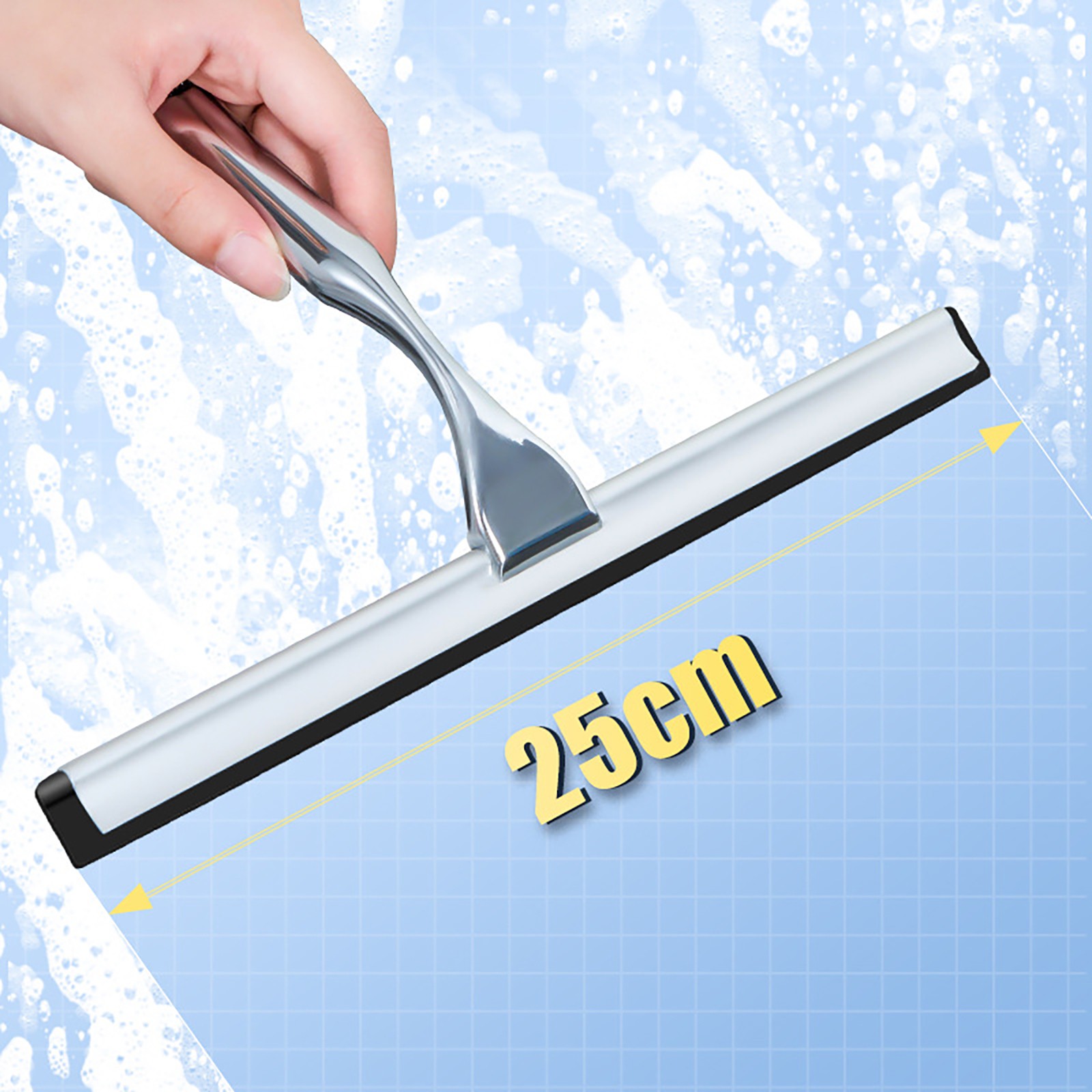 1 Pcs New Glass Wiper Durable Squeegee Shower Cleaner Doors Bathroom Windows