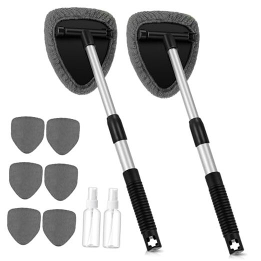 10 Pcs Windshield Cleaner Tool Car Window Cleaning Supplies with Gray