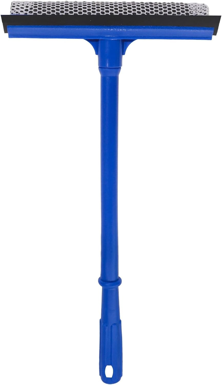 Professional 2-in-1 Window Squeegee, Equipped with a 15.9-Inch Plastic Handle,