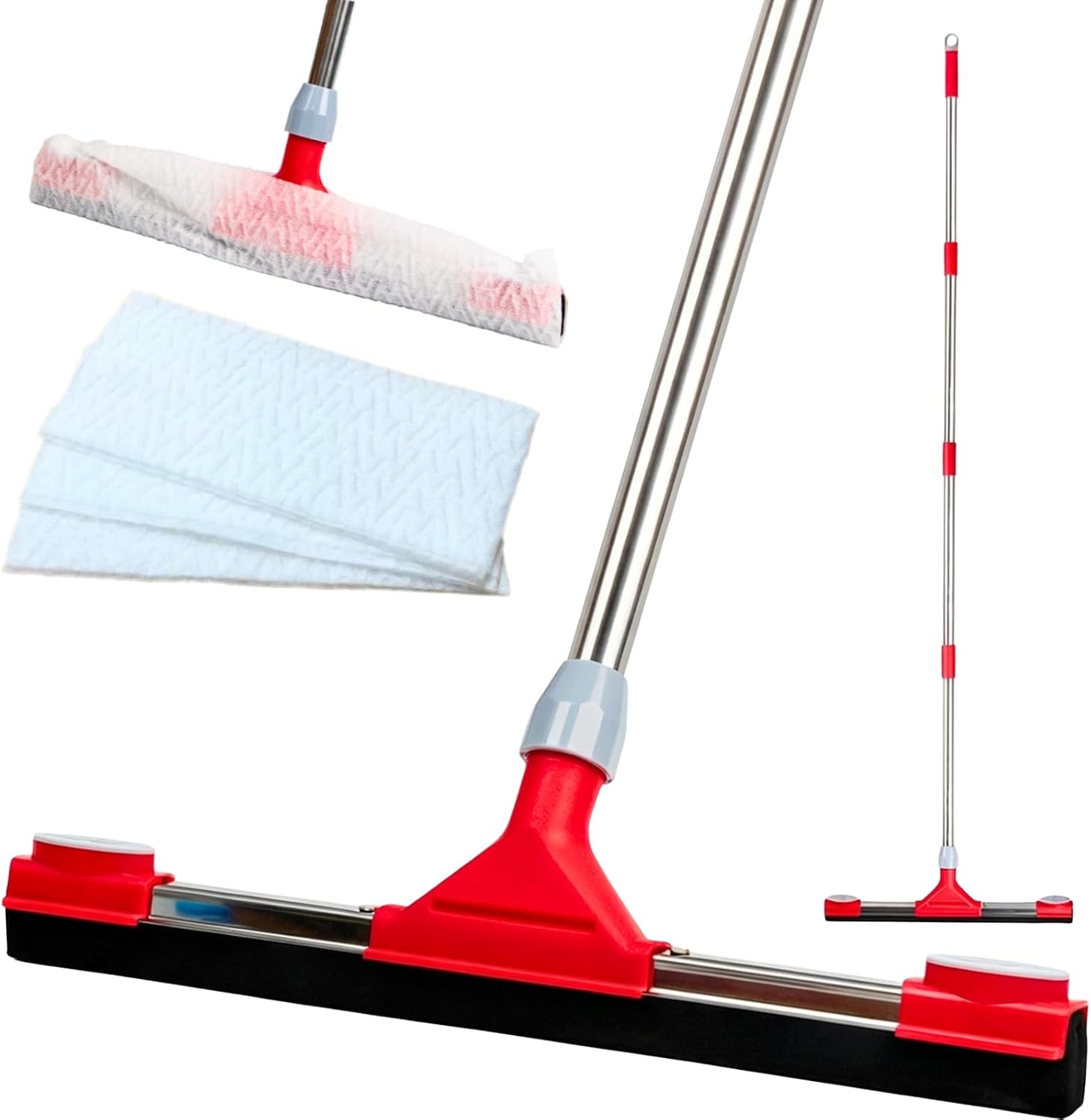 Heavy Duty Floor Squeegee for Concrete Floor – 17.3” EVA Foam Blade with