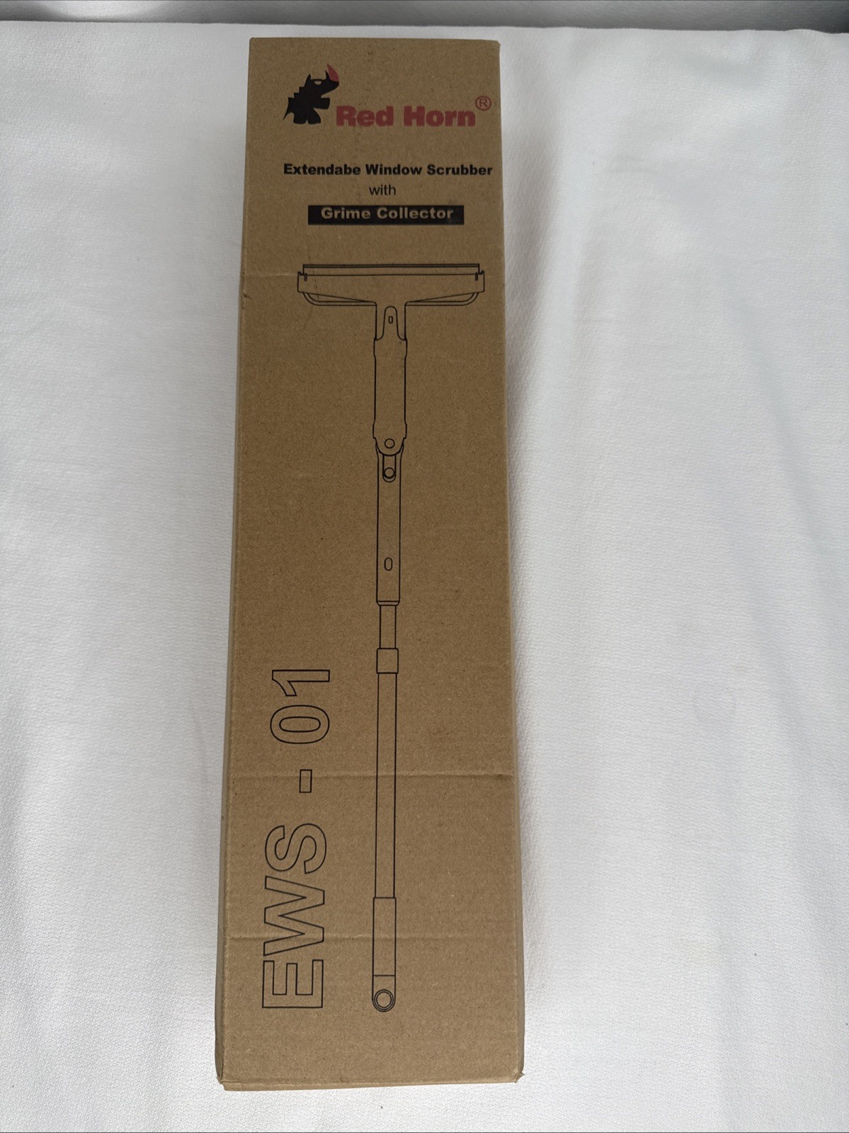Red Horn EWS-01 White Window Squeegee With Grime Collector, New In Box