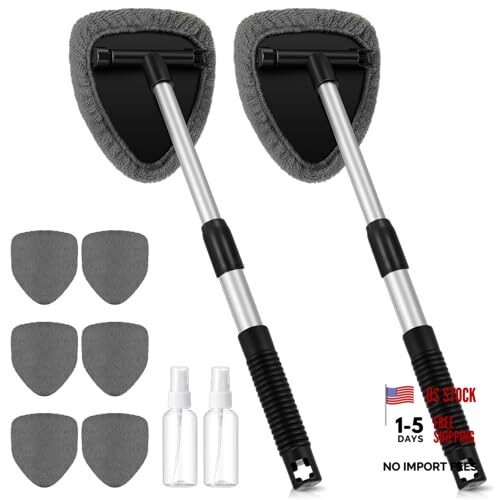 10 Pcs Windshield Cleaner Tool Car Window Cleaning Supplies with Gray