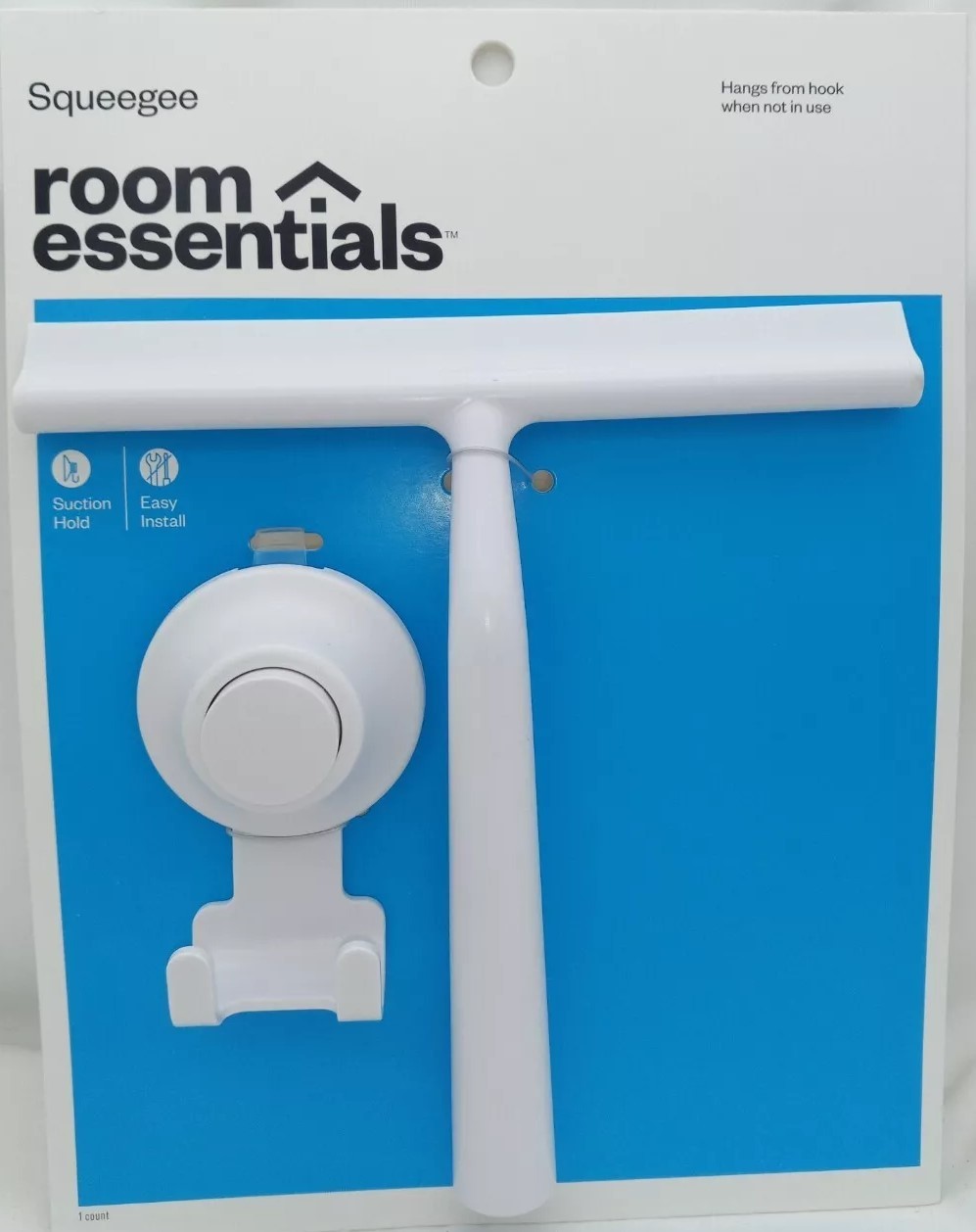 Room Essentials Squeegee with Suction Hold – White