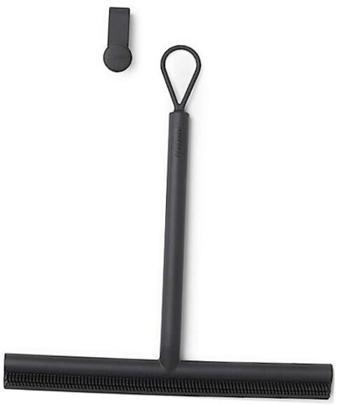 Brabantia Silicone Shower Squeegee with Hook () Anti Streak One Size Dark Gray